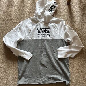Vans White and Gray Hoodie